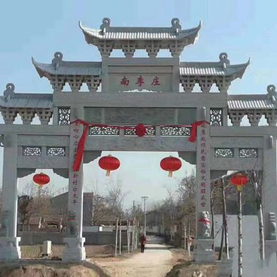 曲陽石雕山門牌坊哪家好？山門牌坊價格