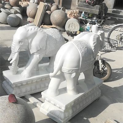 漢白玉門口大象雕塑動(dòng)物石雕有什么寓意？