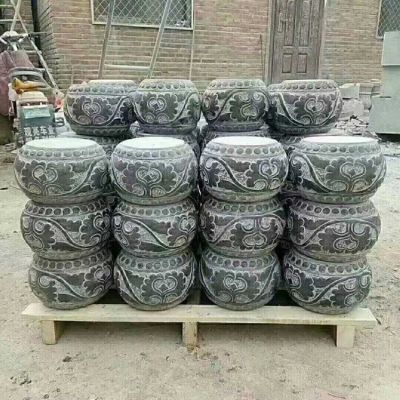 青石柱墩，寺廟柱子底部用的石墩子
