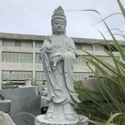 戶(hù)外廣場(chǎng)大型石雕觀音雕塑