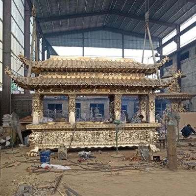 純銅大香爐，寺廟大型焚香爐