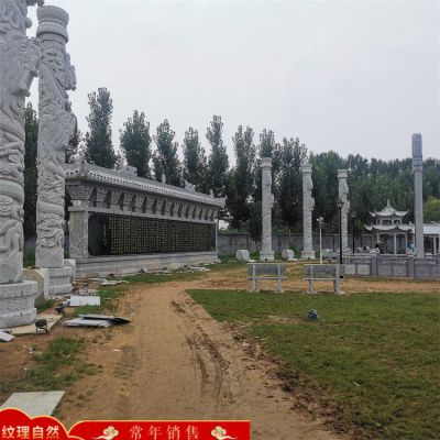 景區(qū)園林石雕龍柱、涼亭、影壁墻，庭院建筑構(gòu)件定制生產(chǎn)
