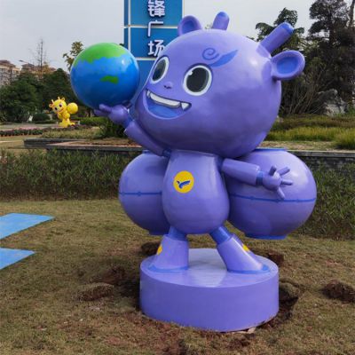 廣場(chǎng)公園玻璃鋼卡通創(chuàng)意小怪獸景觀(guān)擺件