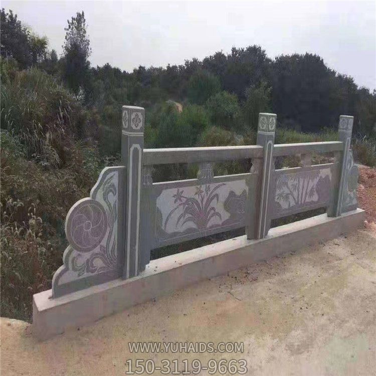 戶(hù)外河道大理石石雕圍欄雕塑