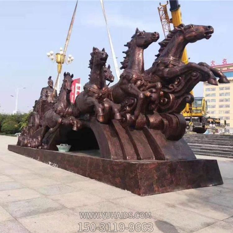 大型馬車雕塑，廣場(chǎng)馬拉車景觀雕塑