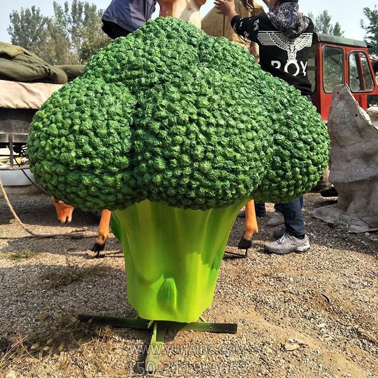 玻璃鋼仿真蔬菜，仿真西藍(lán)花雕塑