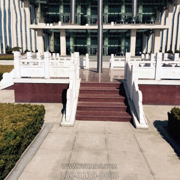 企業(yè)大門(mén)漢白玉升旗臺(tái)雕塑