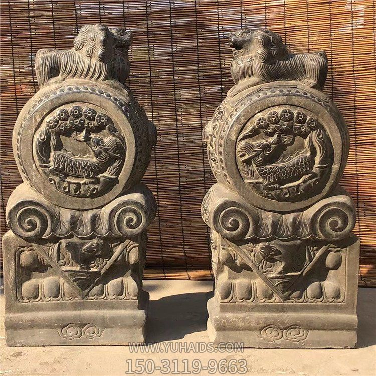 仿古石門(mén)墩，獅子門(mén)墩雕塑