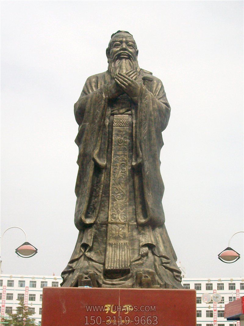 廣場學(xué)校孔子古代歷史名人銅雕塑景觀小品