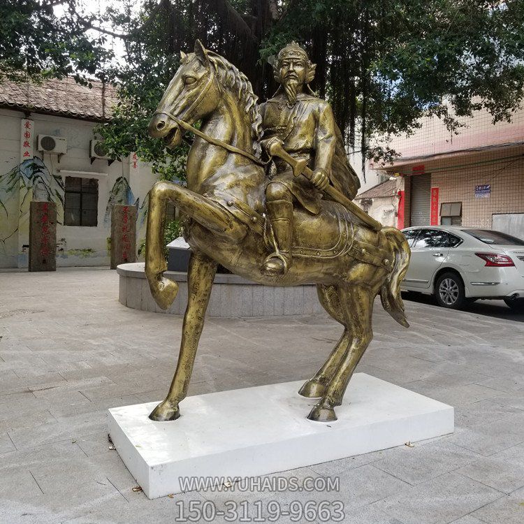 古代將軍，騎馬人物銅雕雕塑