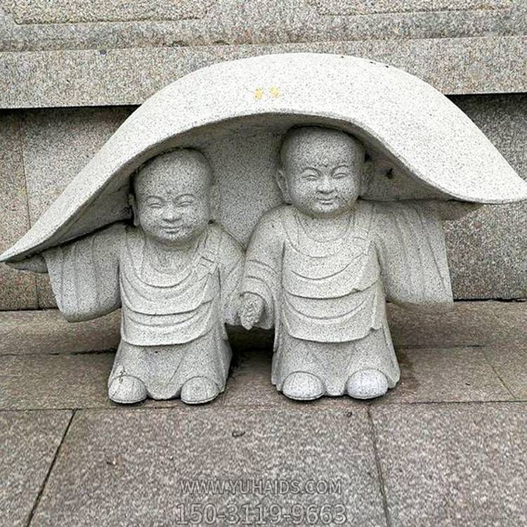 大理石，砂石石雕園林寺廟小沙彌擺件雕塑