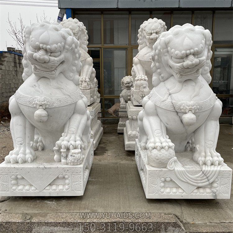 酒店會(huì)所門(mén)口鎮(zhèn)宅招財(cái)大型獅子雕塑