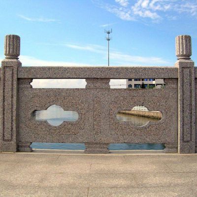 花崗巖石雕欄桿欄板，路政橋梁石雕護(hù)欄