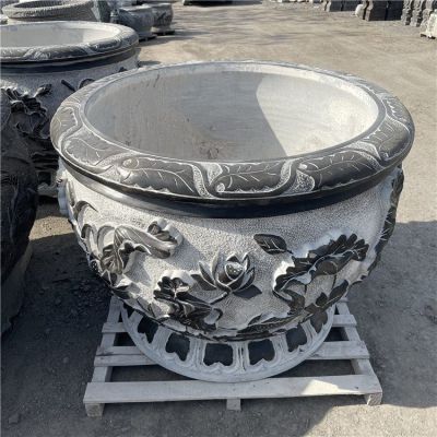 石雕水缸，水盆，荷花盆