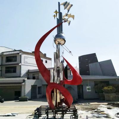 校園不銹鋼創(chuàng)意景觀(guān)標(biāo)志雕塑