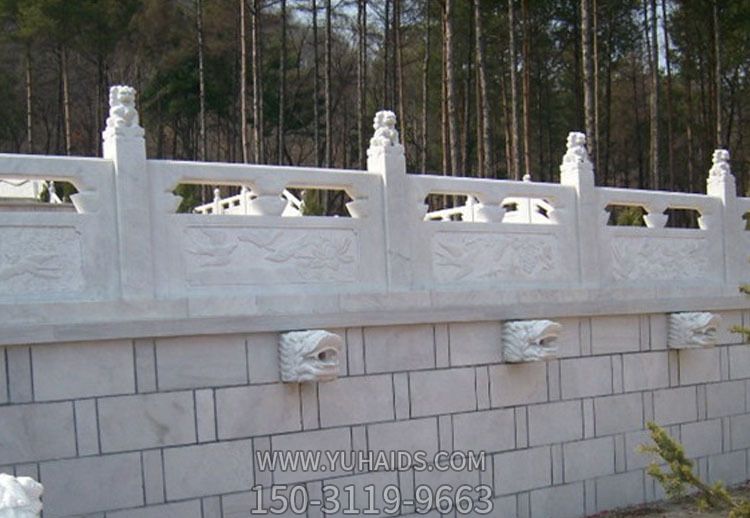 景區(qū)眺望臺(tái)漢白玉欄桿獅子石雕雕塑