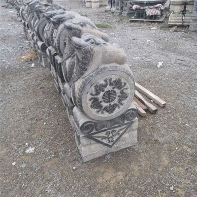 金蟾抱鼓石，青石門墩