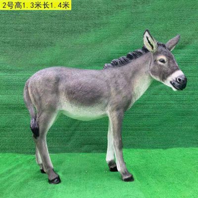 毛驢，玻璃鋼仿真動物雕塑