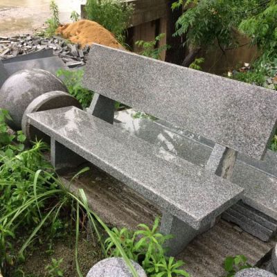 花崗巖石椅子，公園園林露天椅子