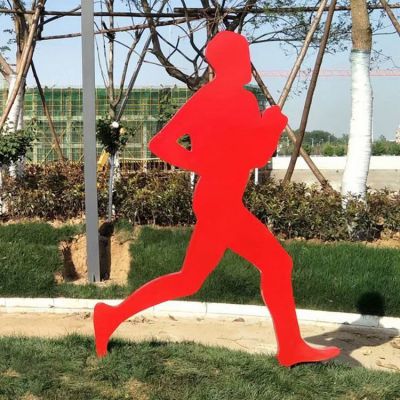 紅色 剪影 跑步 男 不銹鋼、鍍鋅板或玻璃鋼材質(zhì)