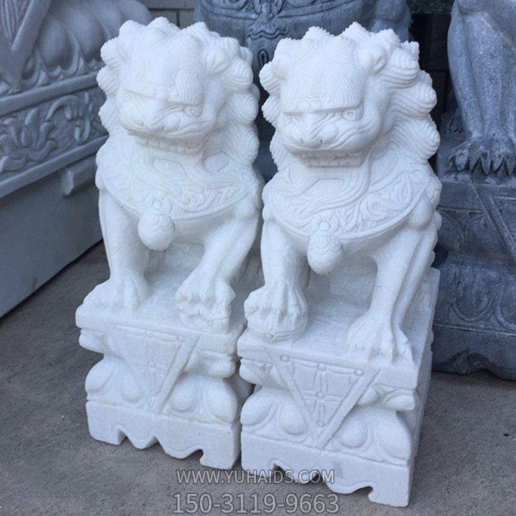 獅子雕塑，戶外園林庭院門口擺放鎮(zhèn)宅獅子