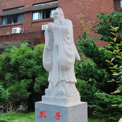 校園孔子像，漢白玉大理石石刻孔子