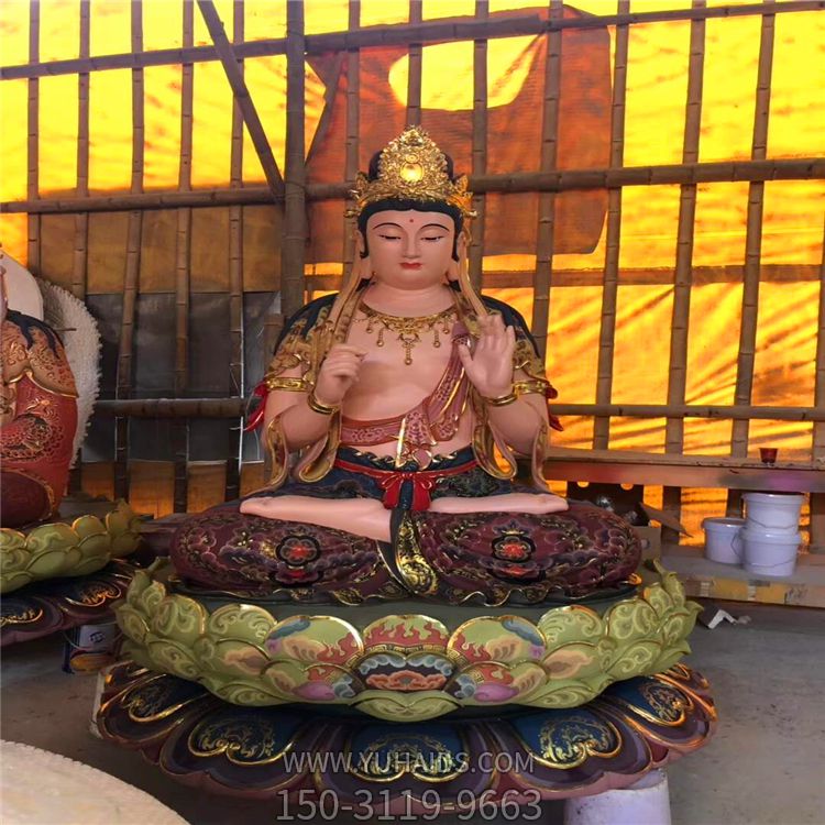 景區(qū)玻璃鋼大型景觀(guān)彩繪三圣雕塑