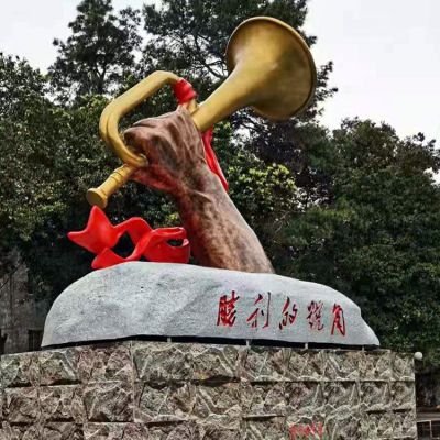 勝利的號(hào)角，革命軍事主題銅雕景觀(guān)