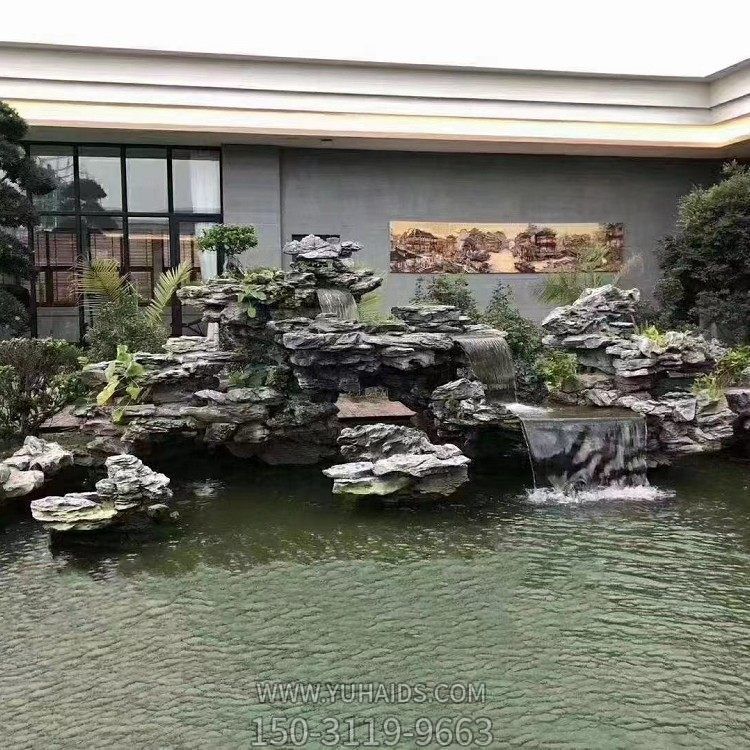 庭院園林室外造景假山流水水景觀(guān)石雕塑