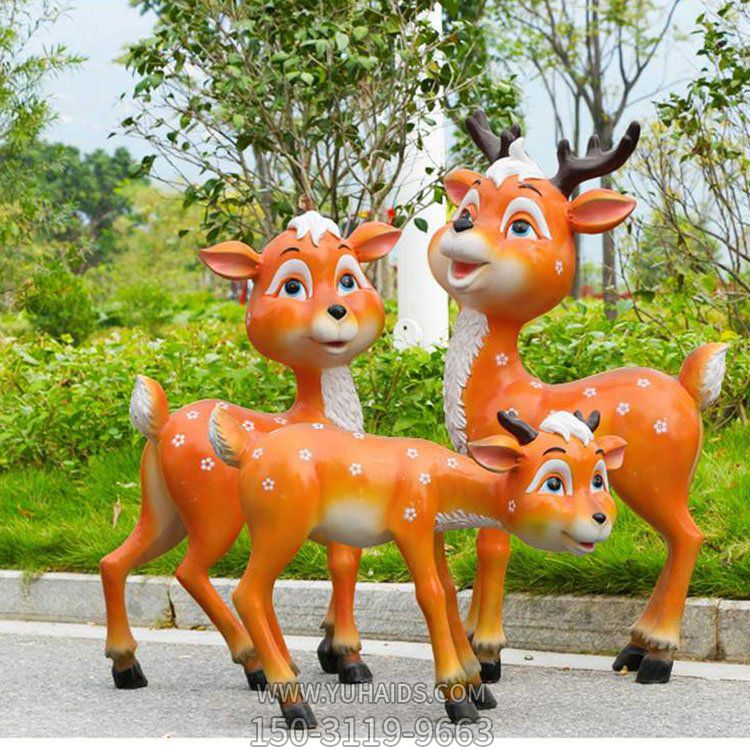 動(dòng)物園游樂場玻璃鋼卡通彩繪仿銅動(dòng)物景觀雕塑