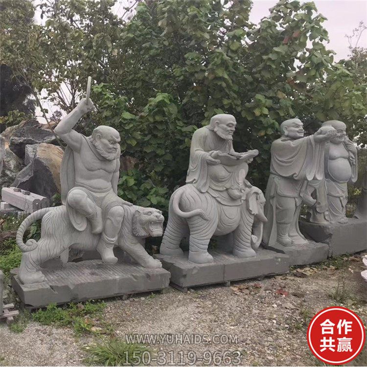 戶(hù)外景區(qū)大理石花崗石石雕十八羅漢雕塑