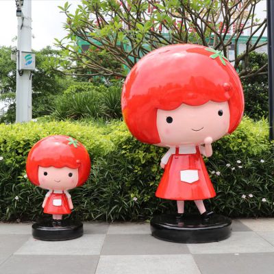 玻璃鋼卡通人偶，可愛(ài)的小女生形象