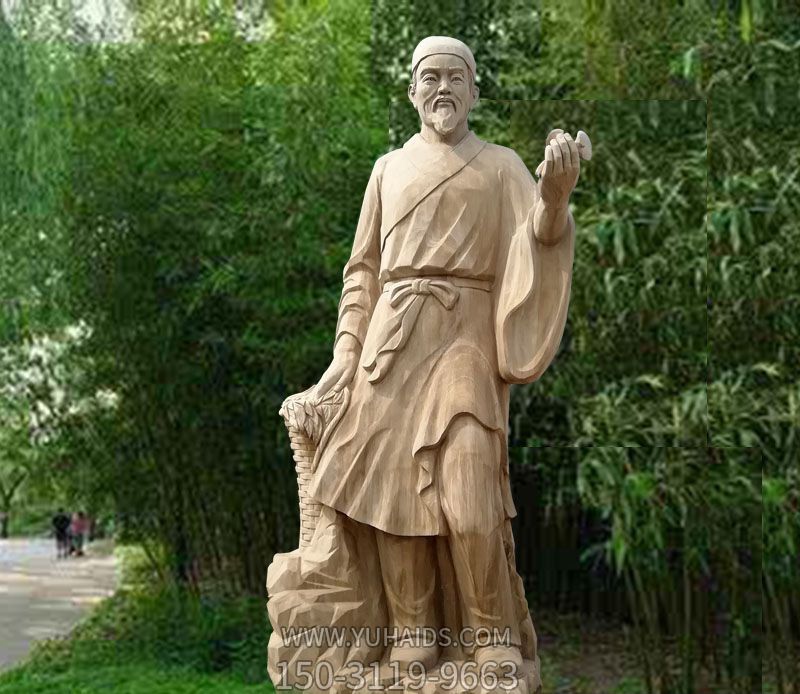 園林景觀(guān)大理石醫(yī)學(xué)家李時(shí)珍石雕塑