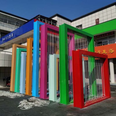公園綠地廣場(chǎng)不銹鋼彩繪創(chuàng)意景觀(guān)雕塑