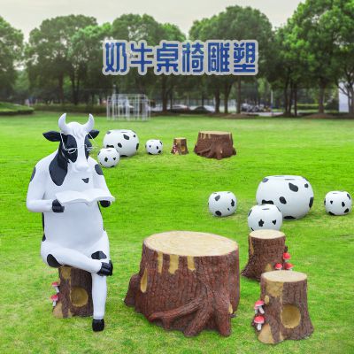 玻璃鋼抽象桌椅雕塑是怎么制作出來的？