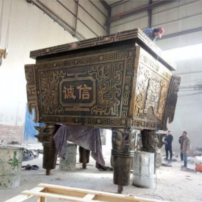 戶(hù)外大型銅鼎，工廠(chǎng)定制誠(chéng)信鼎