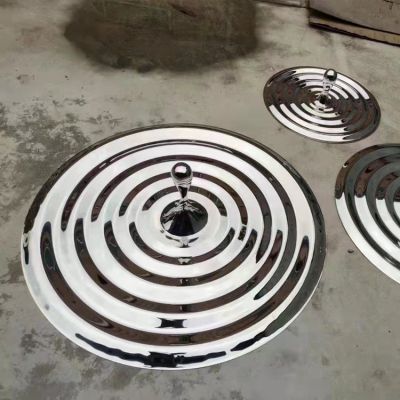不銹鋼水波紋圓盤(pán)漣漪水滴定制戶(hù)外景觀小品
