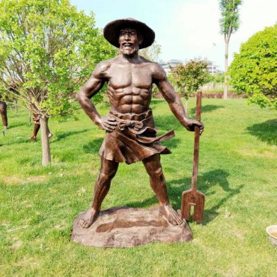 景區(qū)公園擺放玻璃鋼仿銅神話(huà)人物雕像