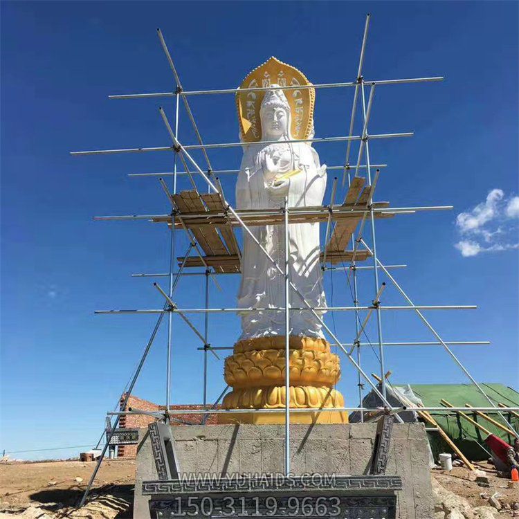 漢白玉浮雕觀(guān)音菩薩石像 景區(qū)廣場(chǎng)大型佛像雕塑