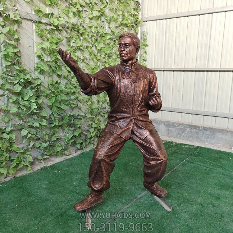 打拳，功夫人物鑄銅雕塑