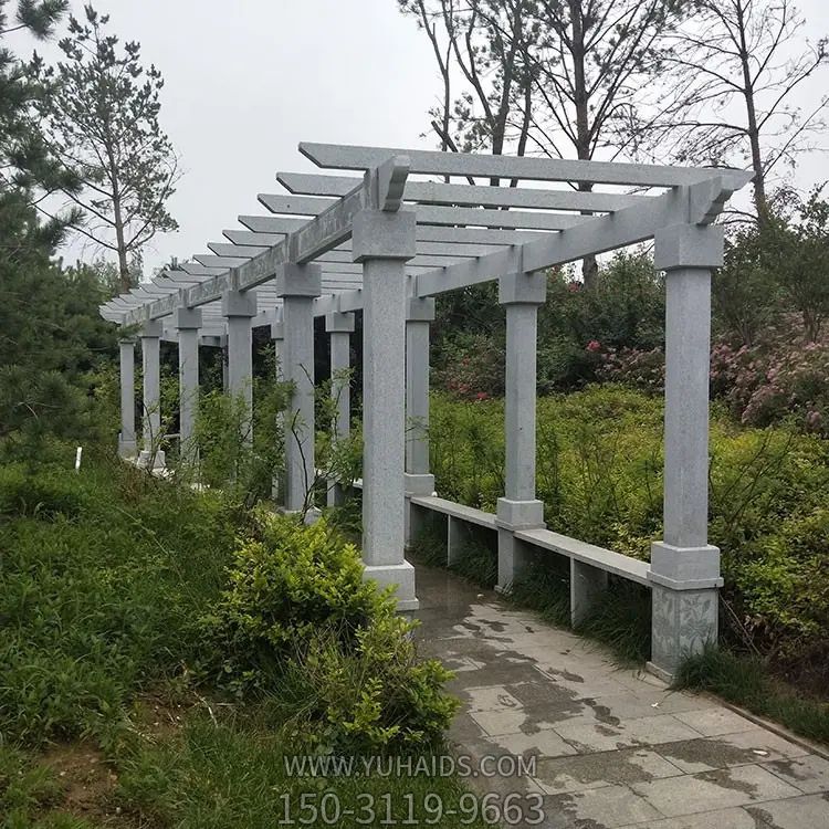 大理石花架，公園過(guò)道花架子雕塑