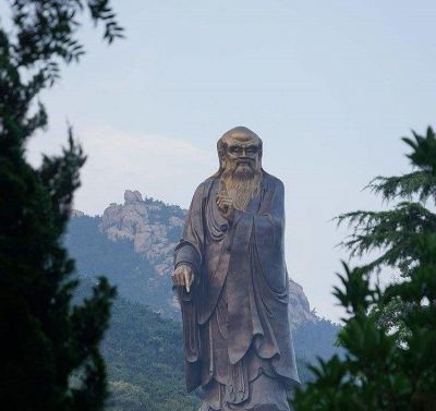 戶外大型鑄銅老子雕像，仿古做舊古代名人擺件