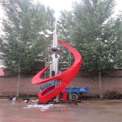不銹鋼科技主題景觀雕塑，學(xué)校校園勵(lì)志雕塑