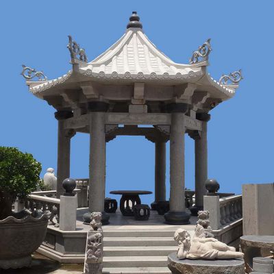 歐式戶(hù)外創(chuàng)意石雕涼亭雕塑