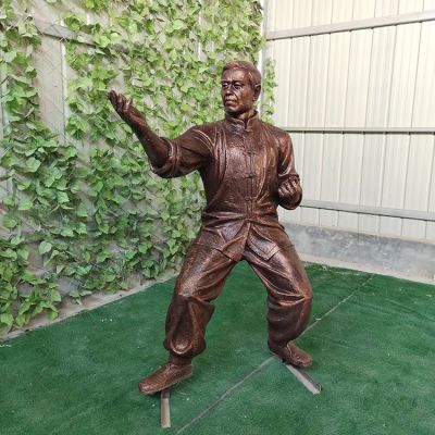 打拳，功夫人物鑄銅雕塑
