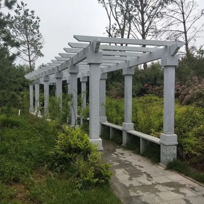 大理石花架，公園過道花架子