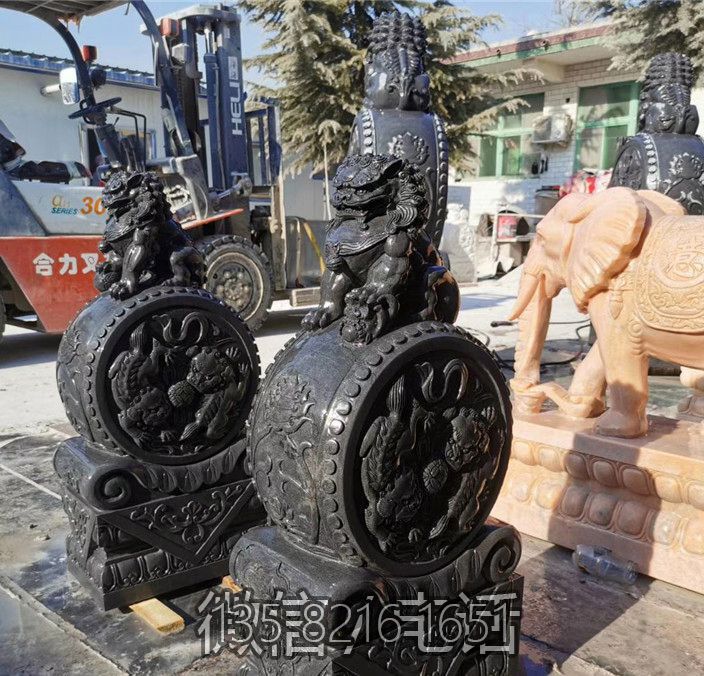 青石仿古石門(mén)墩