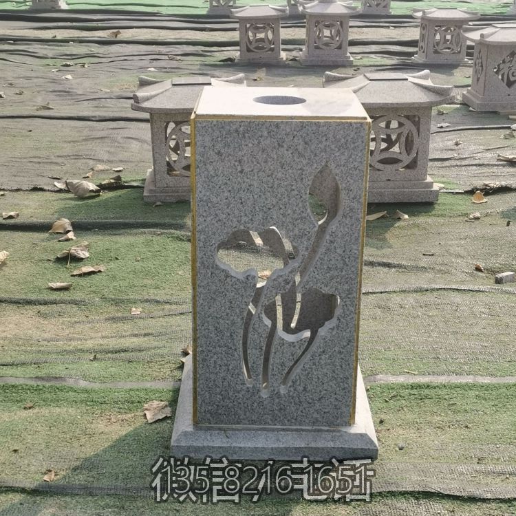 大理石仿古照明太陽(yáng)能石燈酒店園林戶外草坪地?zé)魯[件