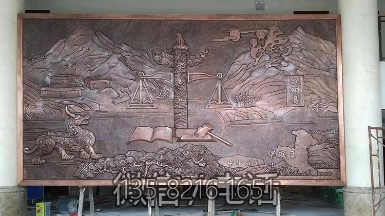 華安政務(wù)大廳地方主題浮雕，紫銅鍛造壁畫(huà)