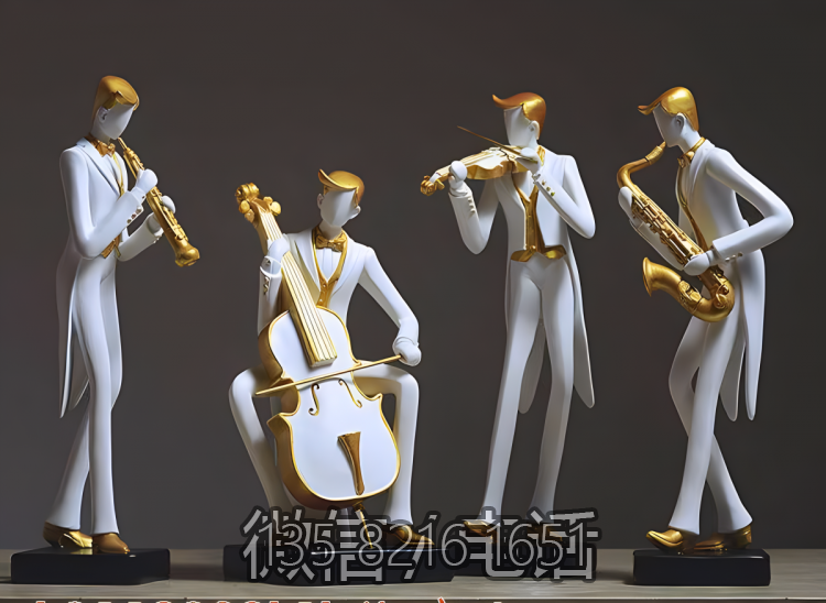 商場(chǎng)大廳玻璃鋼音樂人物雕塑